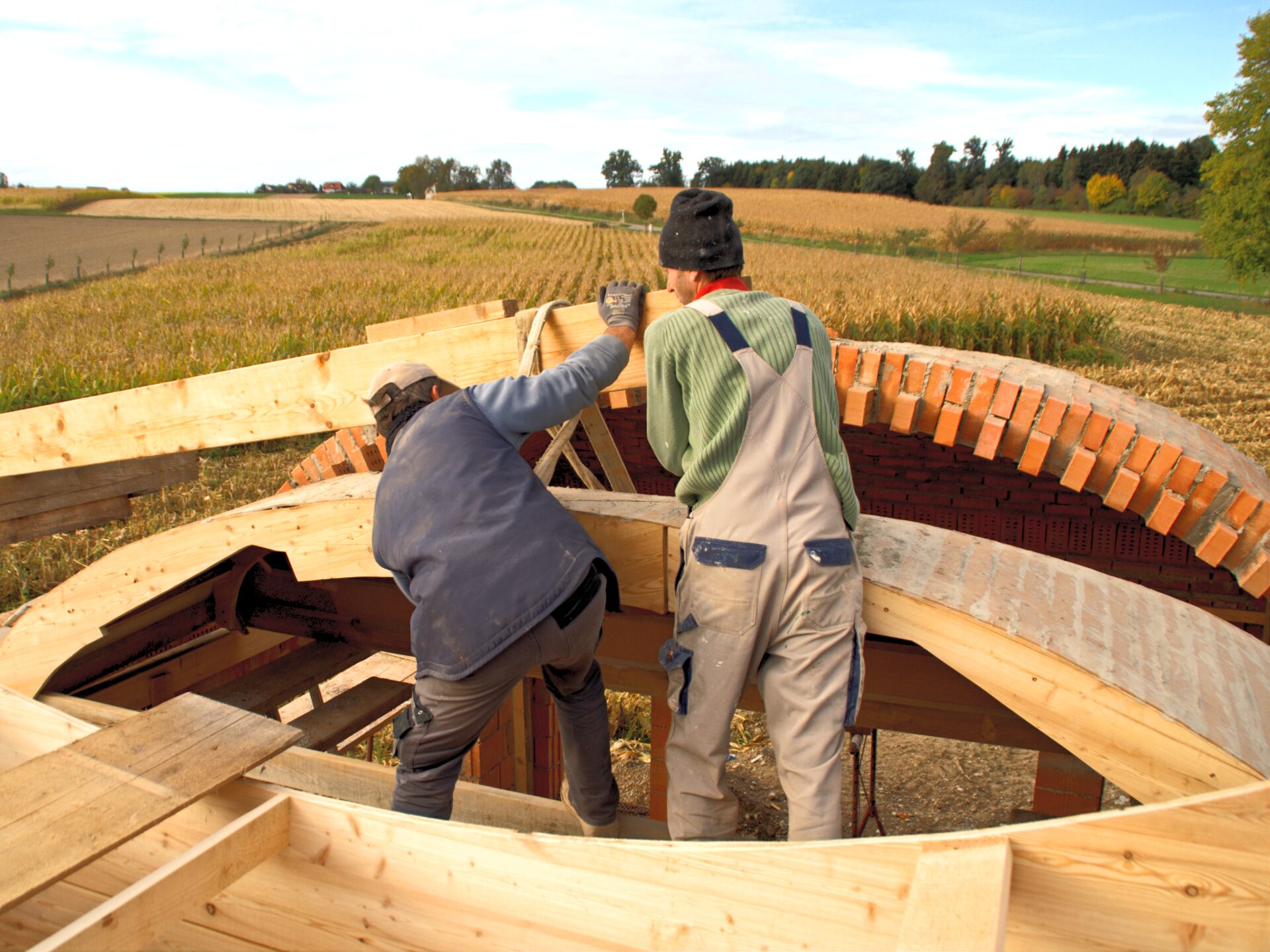 Gewölbeschalung Arbeit