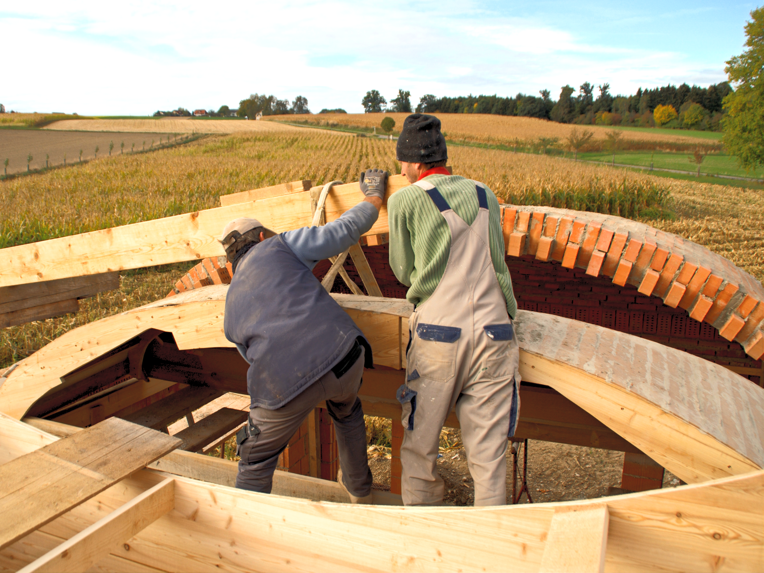 Gewölbeschalung Arbeit
